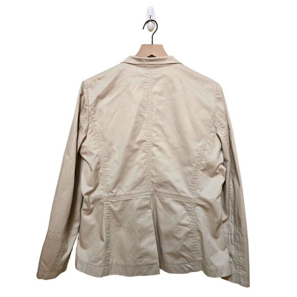 Tommy Hilfiger Vintage Y2K Khaki Deconstructed Zip Front Jacket Sz 12 - Picture 5 of 11